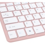 Nemeae 2.4Ghz Ultra-Thin Teclado inalambrico y Mouse Combo con Receptor USB Raton Teclado Conjunto para PC WindowsXP / 7/8/10 (Rosa) - Imagen 3
