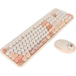 Teclado y Ratón USB, Combinación de Teclado y Ratón Inalámbricos Inalámbricos de 1600 DPI para para la Familia (Beige) - Imagen 2