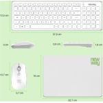 NEWWAY – Pack RF01 Teclado inalámbrico con alfombrilla – Teclado inalámbrico francés (AZERTY) 97 teclas 13 accesos directos multimedia – Ratón WiFi 2.4GHz 4 botones compacto – Receptor USB – Blanco - Imagen 7