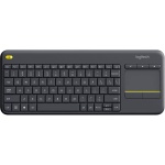 Logitech K400 Plus - Teclado inalámbrico para televisores conectados a PC, QWERTY español, Color Negro + M185, Ratón inalámbrico, Óptico, 2.4 GHz, USB, Negro - Imagen 2