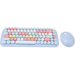 Combo de Ratón con Teclado Inalámbrico de 84 Teclas, 1600 DPI, Juego de Ratón con Teclado Retro, Ligero Y Portátil, Funcionamiento Multimedia, para Niñas, para(color mezclado caramelo-azul claro) - Imagen 8