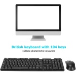 Lazmin112 Juego Combinado de Mouse Keybdard inalámbrico, conexión 2.4G, Teclado de Escritura portátil silencioso de 1600 dpi con Almohadilla Antideslizante, para computadora portátil PC - Imagen 6