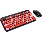 Mrisata Teclado USB Ratón Teclado Ratón Combo Teclado Inalámbrico para Juegos Ratón Teclado para PC Ratón Teclado USB Ratón 2.4ghz Inalámbrico Ergonómico Retro 75 Teclas Teclado para - Imagen 9