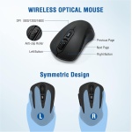 Loigys - Juego de teclado y ratón inalámbrico (2,4 GHz, con reposamuñecas y ratón óptico inalámbrico para Windows, Mac OS PC/ordenadores de sobremesa, ordenador portátil - Imagen 5