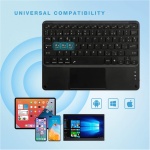 KOOCHUWAH Teclado K08 Bluetooth con Touchpad QWERTY Español, Compatible con iPad Galaxy Tab Tablets Portátil Teléfonos Inteligentes. - Imagen 4