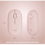 Logitech MK470 Combo con Teclado Inalámbrico Estilizado - Compacto, Silencioso, Receptor USB 2.4 GHz, Conectividad Plug n' Play - Disposición QWERTZ Alemán - Rosa - Imagen 9