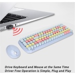 GTOULHH Combo Teclado y Ratón Inalámbrico Combinación De Teclado Y Mouse Inalámbricos Juego De Teclado Y Mouse PC/Laptops/Ordenador - Imagen 6