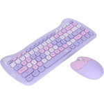 Bewinner Combo de Teclado Inalámbrico Y Ratón, Forma de Gato, Teclado Redondo Compacto, Teclado Ergonómico, Regalo para Niñas, Teclado Portátil USB de 2,4 G para Juegos, Oficina (Color - Imagen 9