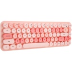 Teclado USB Ratón 2.4G Inalámbrico 68 Teclas Teclado Ratón de Juego Retro de Bajo Consumo para PC (Tema Rosa) - Imagen 7
