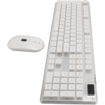 Teclado Inalámbrico para Juegos, Teclado y Ratón Inalámbricos 2,4 GHz Tipo C Recargable con Receptor para Ordenador Portátil (White) - Imagen 4