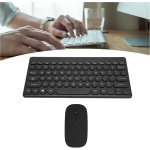 Teclado Inalámbrico de 2,4G Y 78 Teclas, Juego de Teclado Y Ratón con Botones de Ratón de 4 Teclas, Juego de Teclado Pequeño para Ordenador Portátil(Negro) - Imagen 3