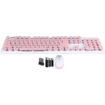 Bewinner Combo de Ratón y Teclado Inalámbrico con Diseño de Estilo Punk, Juego de Ratón y Teclado Inalámbrico con Lindas Teclas Redondas para Computadora Portátil de Escritorio - Imagen 9