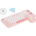 Bewinner Combo de Teclado y Ratón Inalámbricos, Teclado Ergonómico de Tamaño Completo para Ordenador con Reposamuñecas y Ratón Inalámbrico Ajustable de 3 Niveles dpi (Pink) - Imagen 8