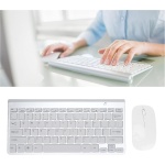 Combo De Teclado Y Ratón, Sensación Cómoda Textura Fuerte Teclado Inalámbrico Combo De Ratón Escritura Más Suave Y Receptiva para Escritorio para para(Plata) - Imagen 5