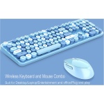 Onlywe - Teclado inalámbrico y ratón de 2,4 G con teclado numérico y ratón óptico, ergonómico, colores variados - Imagen 2