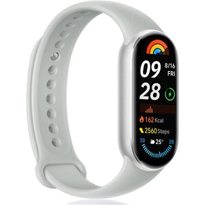 Mi Smart Band 9 - 21 días de duración de la batería, pantalla AMOLED, frecuencia de actualización de 60 Hz, 150+ modos, Sueño, Estrés, SpO2, Monitor de Frecuencia Cardíaca, 5ATM, App Mi Fitness,Plata