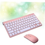 Gatuida Teclado Inalambrico Teclado Tablet Teclado 2.4g Teclado Inalámbrico 2.4g Teclado Inalámbrico De La Computadora Teclado Inalámbrico De La Tableta Oro Rosa Colocar - Imagen 2