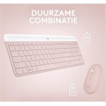 Logitech MK470 Combo con Teclado Inalámbrico Estilizado - Compacto, Silencioso, Receptor USB 2.4 GHz, Conectividad Plug n' Play - Disposición QWERTZ Alemán - Rosa - Imagen 5
