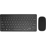 Teclado Inalámbrico de 2,4G Y 78 Teclas, Juego de Teclado Y Ratón con Botones de Ratón de 4 Teclas, Juego de Teclado Pequeño para Ordenador Portátil(Negro) - Imagen 8
