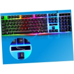 GAXIRE Colocar Ratón USB De La Computadora Teclado Mecanico Inalambrico Led De Color Cable USB Teclado USB y Teclado De Computadora con Cable Ratón y Teclado Brillar - Imagen 6