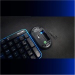 Elbe PTR-101 - Pack Teclado y ratón inalámbricos, emparejamiento automático, Receptor Nano USB, ratón óptico 3D, Receptor se Guarda en Parte Inferior ratón, Azul-Negro - Imagen 4