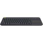 Logitech K400 Teclado Táctil Inalámbrico Plus para TV con un Control Multimedia y Panel Táctil, Disposición QWERTY Inglés Reino Unido - Negro - Imagen 4