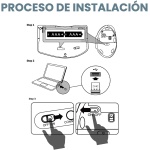 Perixx Periduo-606 - Juego de Teclado Compacto ergonómico y ratón Vertical inalámbrico, reposamuñecas Ajustable y Teclas de Perfil bajo, dpi Ajustable, QWERTY español - Imagen 6