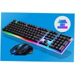GAXIRE Colocar Ratón USB De La Computadora Teclado Mecanico Inalambrico Led De Color Cable USB Teclado USB y Teclado De Computadora con Cable Ratón y Teclado Brillar - Imagen 9