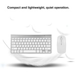 Liukouu Teclado, Slim Slim 2.4GHz Kit de Teclado y Mouse inalámbricos Ratones Teclado y Mouse inalámbricos inalámbricos para Escritorio, computadora portátil(Plata) - Imagen 4
