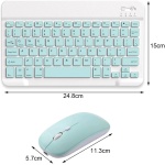 Teclado inalámbrico Ratón de alta sensibilidad inalámbrico 3 engranajes DPI 3.0 Interfaz Teléfono móvil Tableta Teclado Portátil Ratón Compatible Equipo de computadora Accesorios, A, ABS - Imagen 2