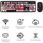 SADES - Juego de teclado y ratón inalámbricos, conectividad fiable de 2,4 GHz para PC, portátil, Smart TV y más (negro colorido) - Imagen 3