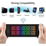 Duendhd RatóN de para TV Box, Mini Teclado InaláMbrico RatóN Remoto de Control Aprendizaje IR MX3 Pro RetroiluminacióN RGB - Imagen 2