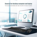 Tosuny Ratón Y Teclado Inalámbricos, Combinación de Ratón Y Teclado 1600 dpi, Ergonómico, Silencioso, Inalámbrico, Juego de Ratón Y Teclado para Juegos USB para Tabletas, Ordenadores, - Imagen 3