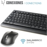 iggual - Gama Business - Pack Teclado y Raton | Teclado y Raton Inalambrico - Compatible con Windows, MacOS y Android - Color Negro - Imagen 3