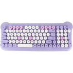 Combo DE Teclado Y RATÓN INALÁMBRICO Morado, DISEÑO Retro MECANÓGRAFO (Violeta) - Imagen 3