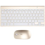 Ratón Ergonómico Portátil Combinado De Ultraslim para El Ordenador Portátil Teclado Inalámbrico Y Ratón Inalámbrico, Ratón Combinado del Teclado De 2,4g USB(Dorado) - Imagen 8