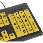 SWEETWU - Teclado con cable USB para ancianos y de baja visión con cable USB para el anciano y el ratón inalámbrico - Imagen 2