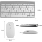 Thanice Combo de teclado y mouse inalámbricos de 2.4 G, teclado inalámbrico portátil delgado USB con clic silencioso, compatible con iMac, Mac, PC, laptop, Smart TV, PS4 (plateado) - Imagen 7