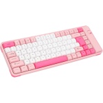 Combo de Teclado y Ratón, Diseño QWERTY de 84 Teclas Bluetooth Inalámbrico 2,4G Teclado de Ordenador Juego de Ratón, para Viajes de Oficina en Casa Juego (Pink) - Imagen 5