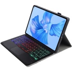 GUPENAA Negro, Funda con Teclado para Huawei MatePad Pro 12.6" (2022), Contiene Ñ, 7 Colores Retroiluminados, Teclado Bluetooth Inalámbrico Magnético Desmontable con Ratón - Imagen 3