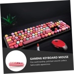 HEMOTON 1 Juego Conjunto de Teclas Punk Teclado para Juegos Teclado de Colores ratón de computadora ratón inalámbrico para portátil ratón de Teclado inalámbrico Teclado de Notebook Ligero - Imagen 3
