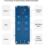 Módulo Air Fly Mouse, 6 Teclas PCB Conexión Precisa 2.4G Teclado Remoto Aéreo Ratón Teclado Inalámbrico Fly Mouse Teclado Remoto Aéreo para TV Box Proyector de PC - Imagen 2