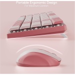 Redragon BS8772 Combinación inalámbrica de teclado y ratón 75% 78 teclas 2,4 GHz inalámbrico de bajo perfil teclado con batería recargable, retroiluminación azul única 2400 DPI ratón ergonómico - Imagen 3