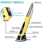 YIWENG Ratón óptico de 2,4 GHz, Manos Izquierda y Derecha, Recargable, inalámbrico, óptico, de Bolsillo, ratón, inalámbrico, Doble, Teclas derechas, púrpura,Ratón inalámbrico de 2 - Imagen 6