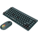 Juego Combinado de Teclado y RatóN, CombinacióN de Teclado y RatóN InaláMbrico Retro Hermosas Fundas ExtraíBles para Llaves de Oficina para Juegos en Casa (Verde) - Imagen 5