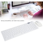 ciciglow Combo De Teclado Y Ratón Inalámbrico, Juego De Teclado Y Ratón De Rango Inalámbrico De 10 Metros De 101 Teclas para iOS, Windows, Android, Ordenador Portátil De Sobremesa(Blanco) - Imagen 2