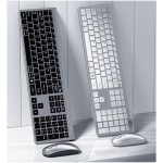 MDWZH Teclado y Raton Teclado Y Ratón Compatible con Teclado Y Ratón Bluetooth Inalámbrico Recargable Multidispositivo Combo de Teclado y Ratón(Black) - Imagen 7
