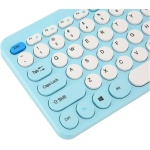 Combo de Teclado Inalámbrico y Ratón, Juego de Ratón y Teclado Ergonómico Inalámbrico 2,4G, Teclas Redondas Finas y Lindas para para PC (Blue) - Imagen 7
