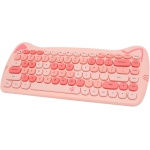 Dpofirs Ratón con Teclado Inalámbrico Cute Cat, Ratón con Teclado Colorido para Ordenador Portátil, Escritorio, Respuesta Rápida, Acabado Mate, Conexión Inalámbrica 2,4G - Imagen 6