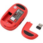 CCYLEZ Combo de Teclado y Ratón Retro Inalámbrico, 3 dpi Ajustable, 2,4G, Silencioso, Compacto, Elegante Juego de Teclado y Ratón para PC, Portátil (Color Mezclado Rojo) - Imagen 9